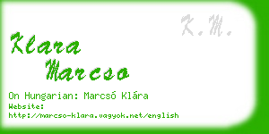 klara marcso business card